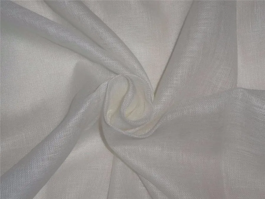 50 yards of Thin 26 momme off white /light cream pure linen fabric 58" wide Dyeable