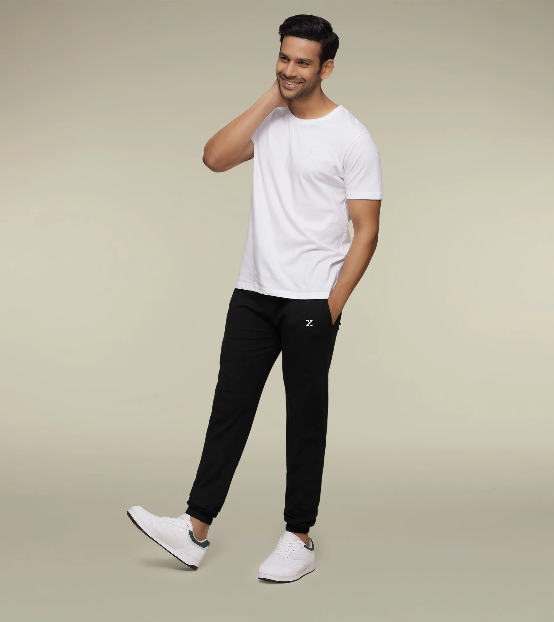 Ace Modal-Cotton Joggers Pitch Black