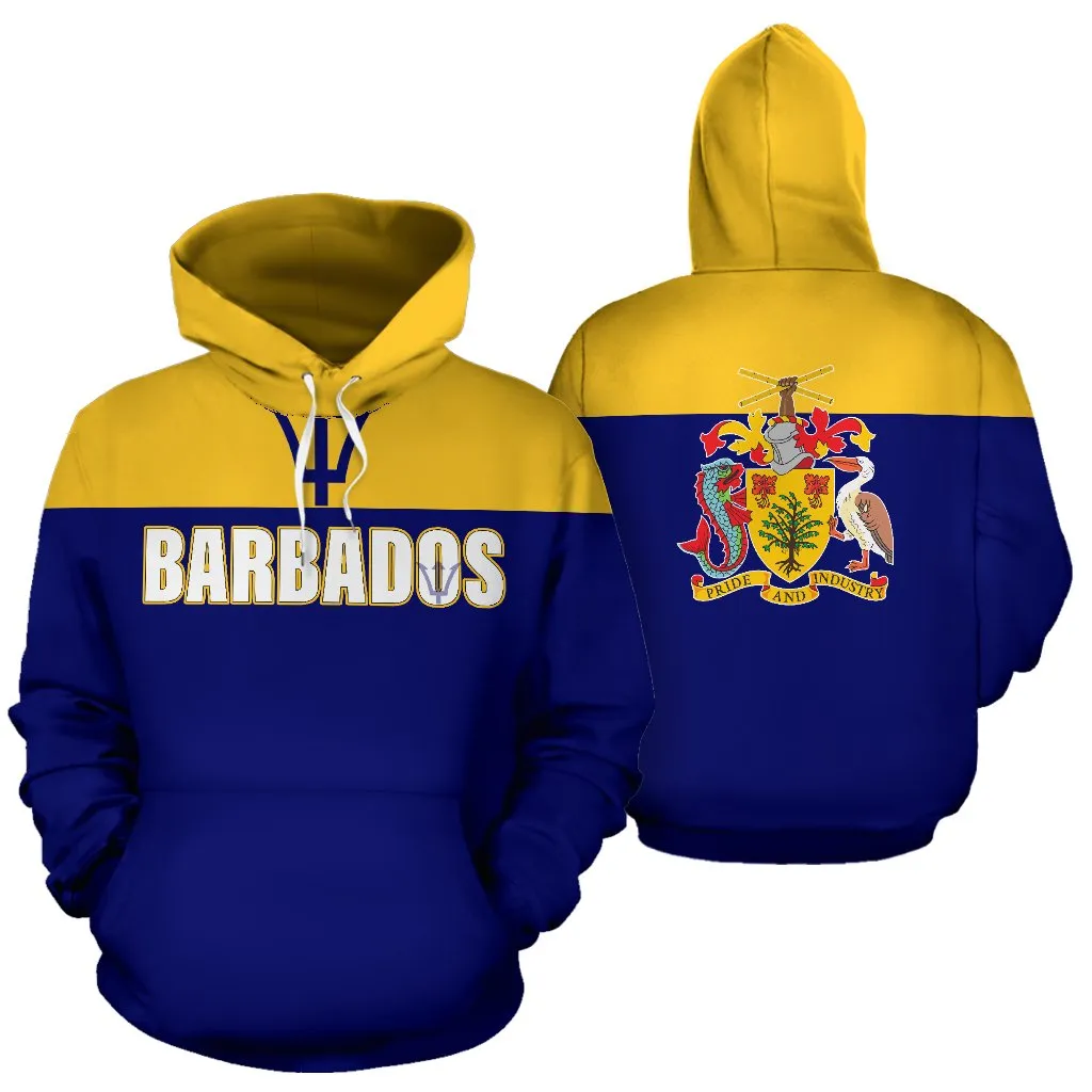 Barbados All Over Hoodie - Coat of Arm - BN09