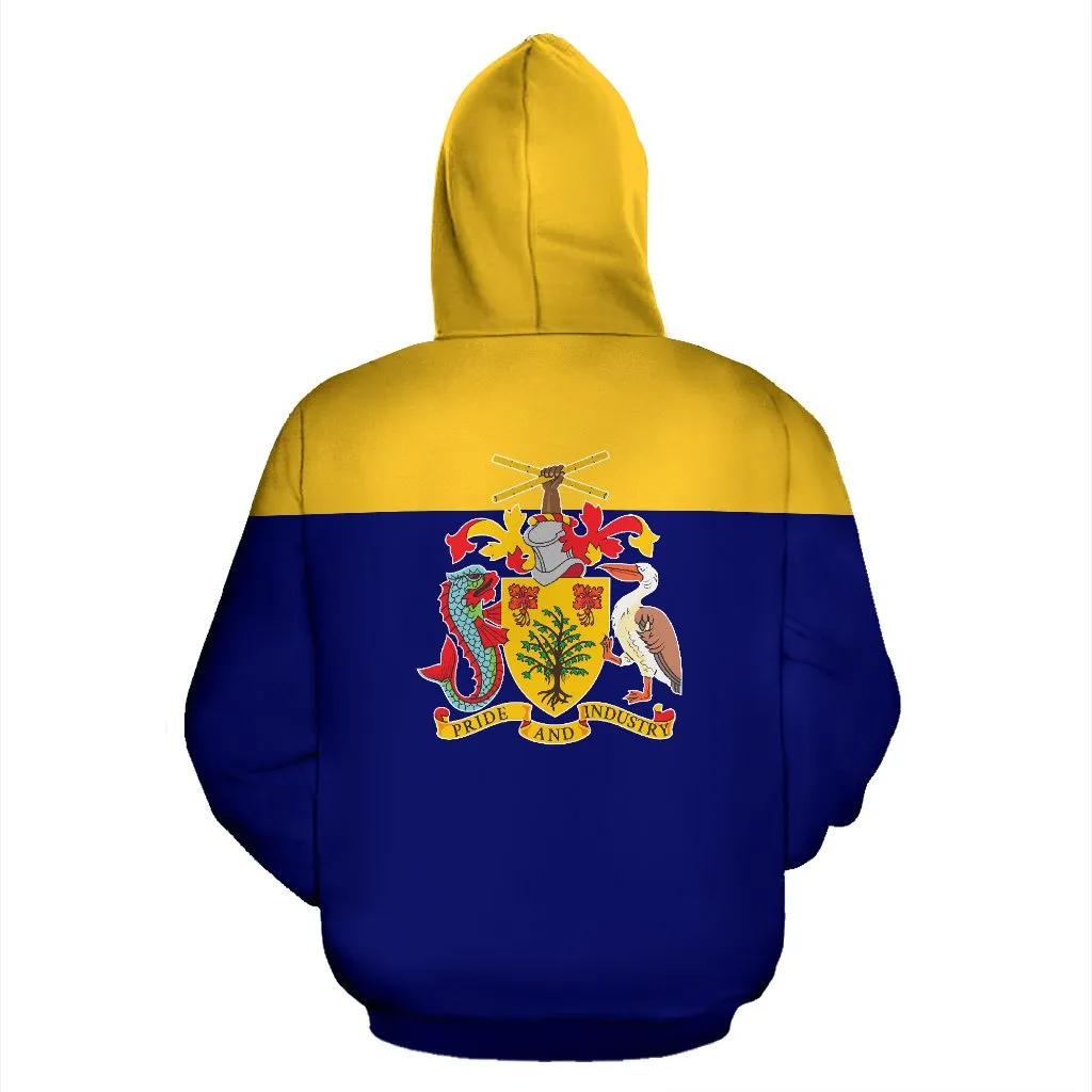 Barbados All Over Hoodie - Coat of Arm - BN09