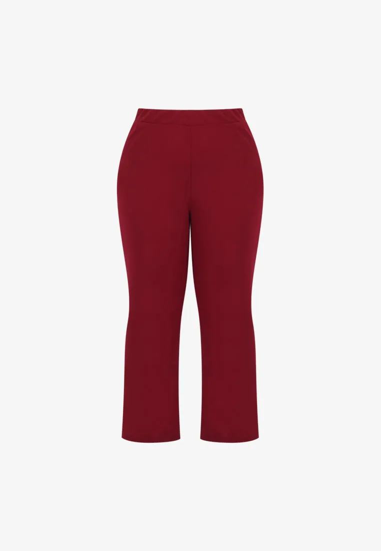 Bellanne Simple Bell Leg Pants - Purple Yam