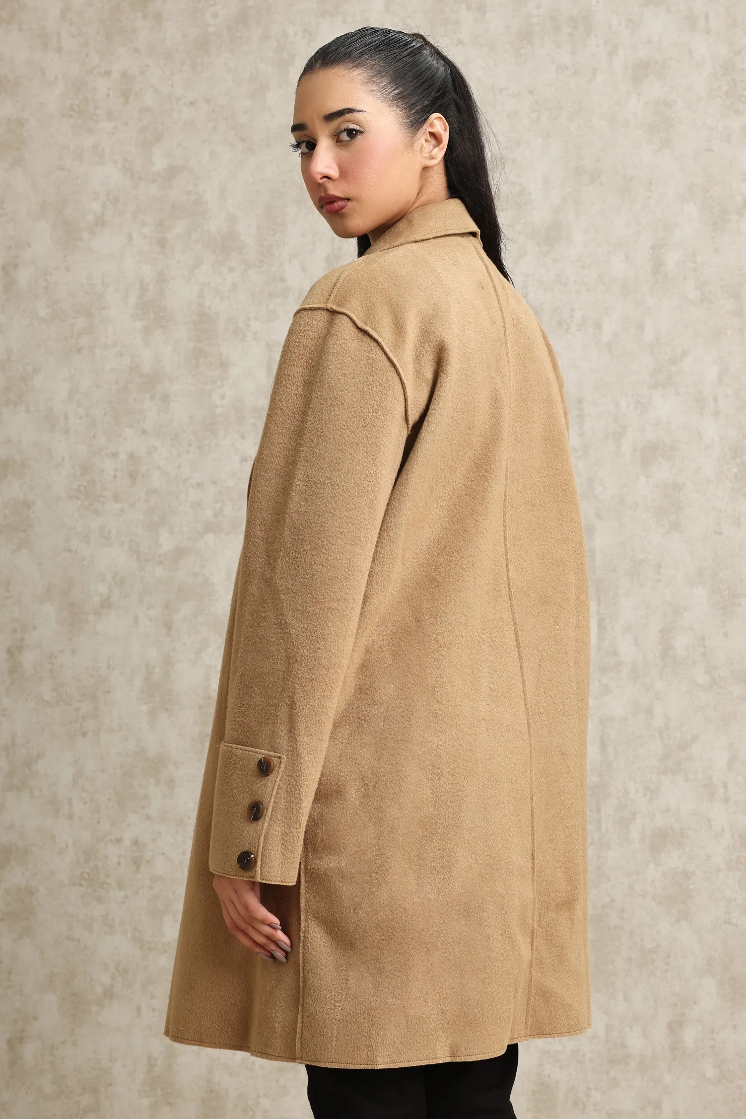 BELTED TRENCH COAT-CAMEL