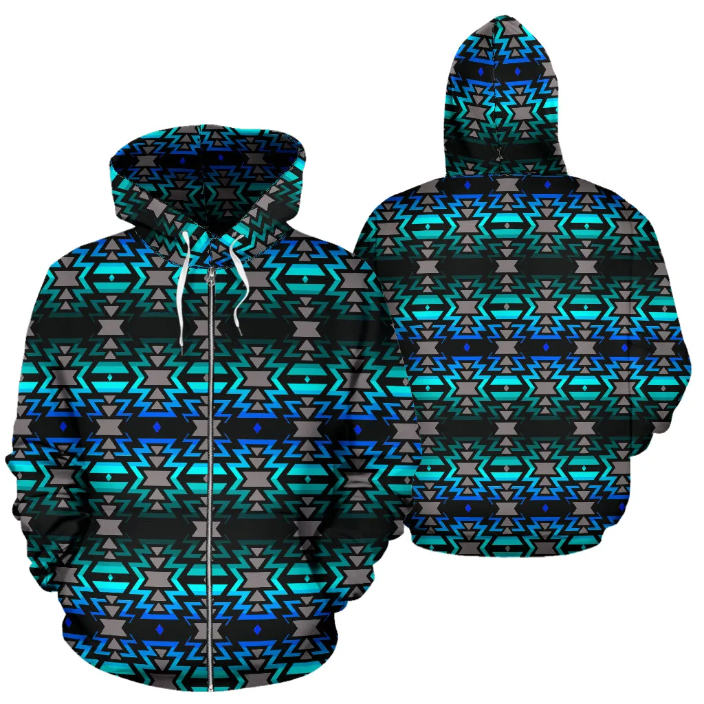 Black Fire Northern Lights Sokapi Zip-Up Hoodie