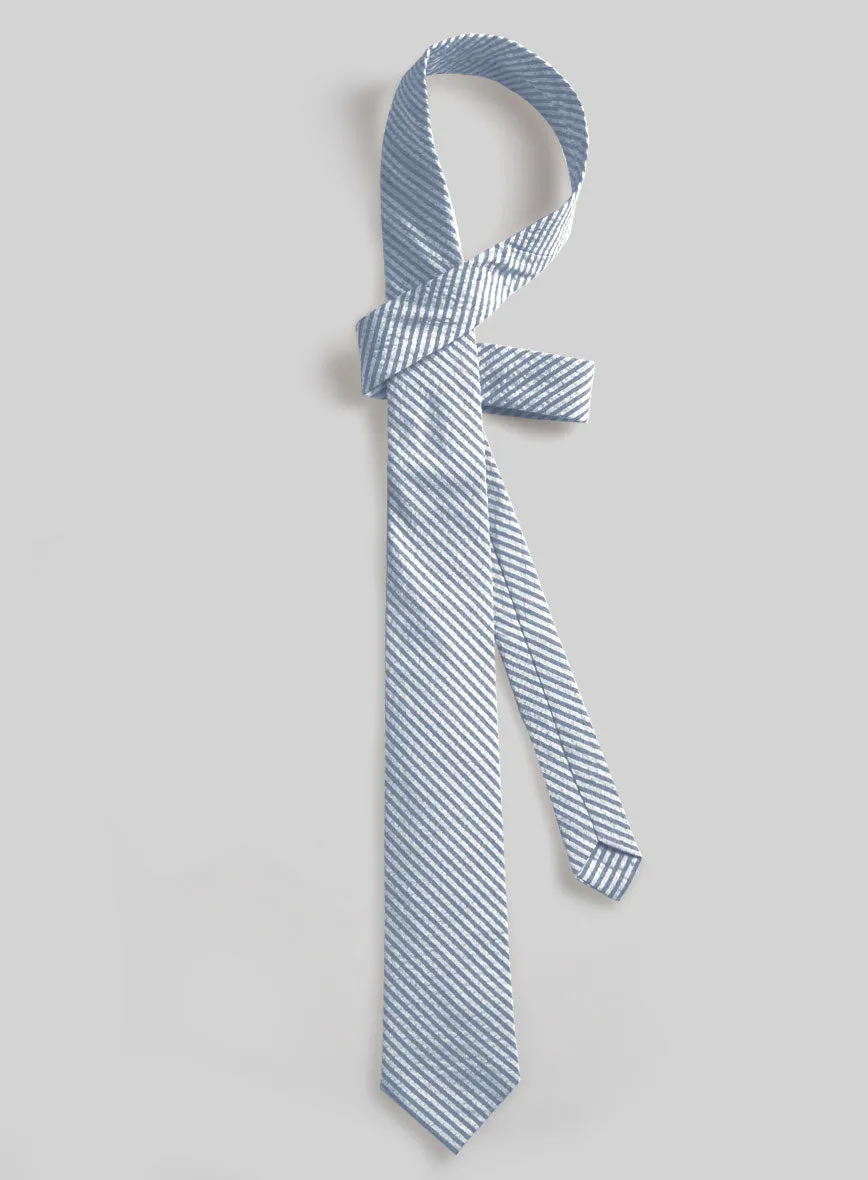 Blue Seersucker Tie