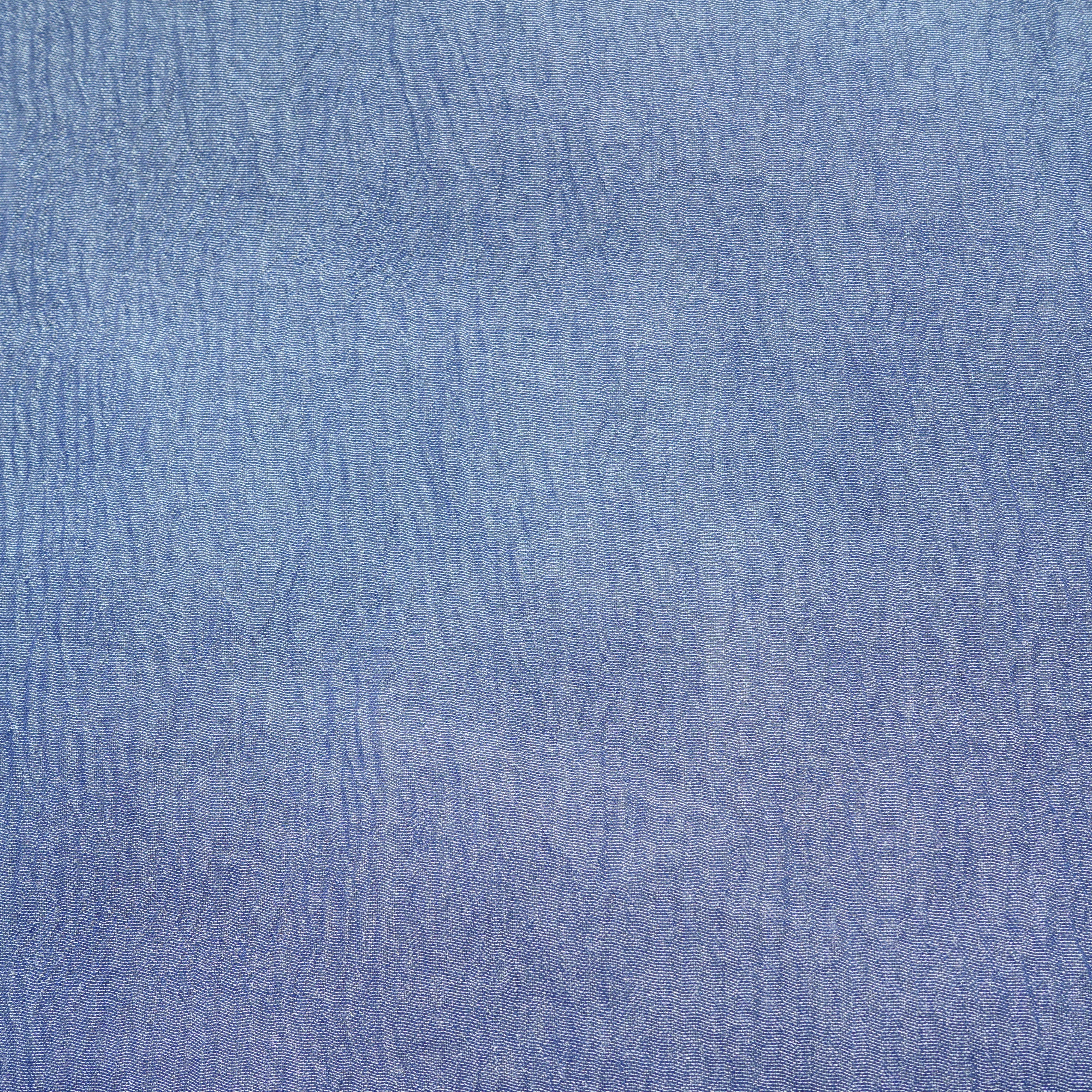 Blue Shimmer Crushed Tissue Fabric