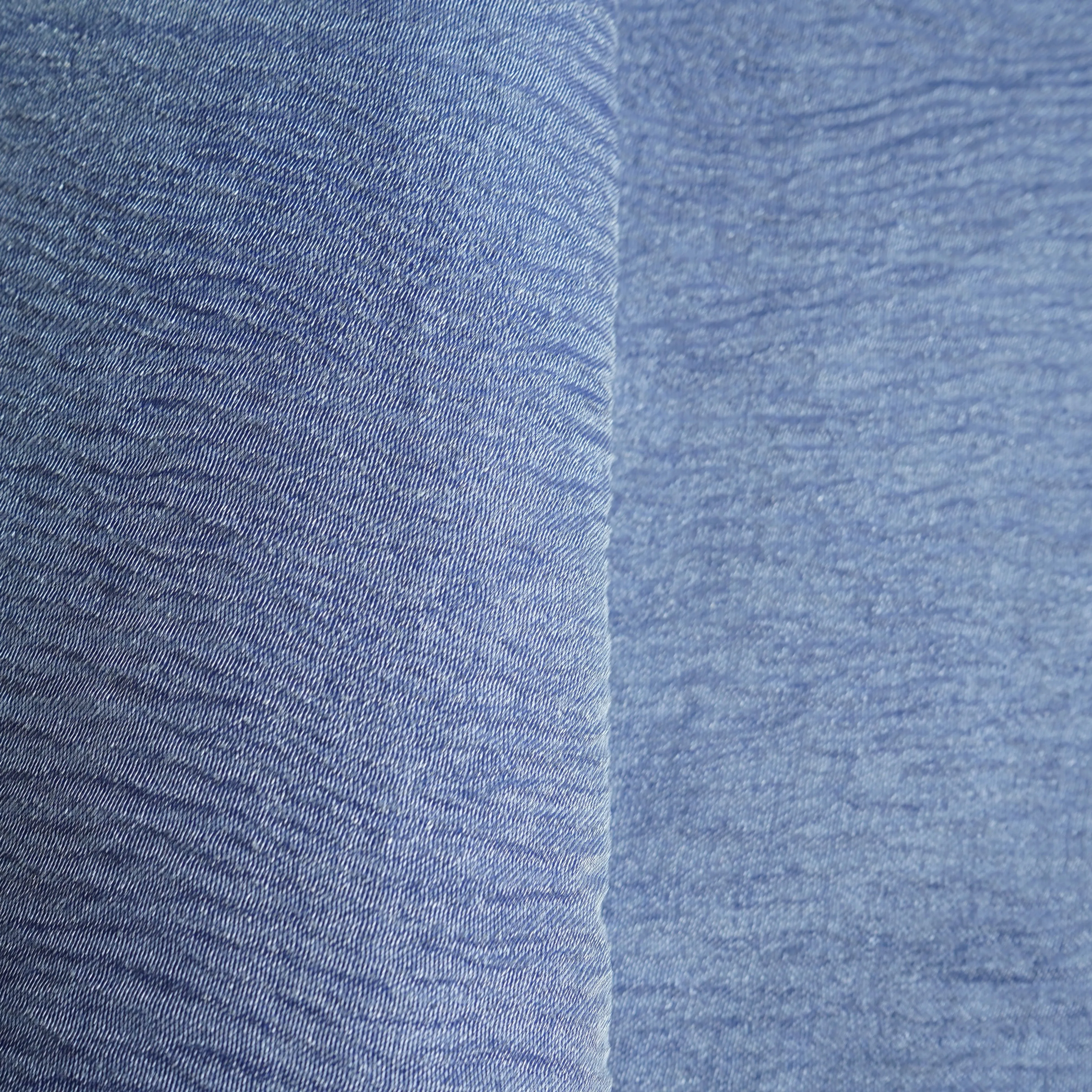 Blue Shimmer Crushed Tissue Fabric