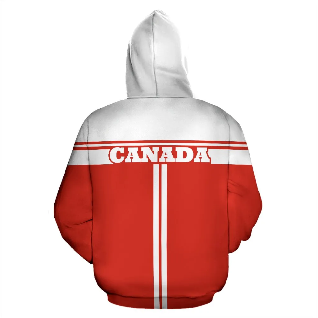 Canada All Over Zip-Up Hoodie - Circle Style - Bn04