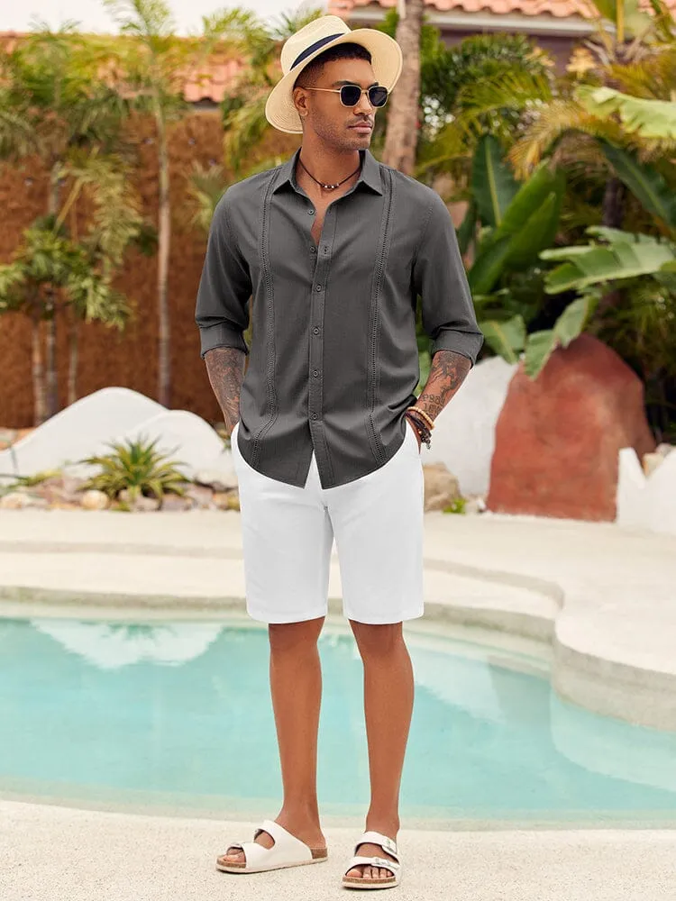 Classic Cuban Guayabera Beach Shirt (US Only)