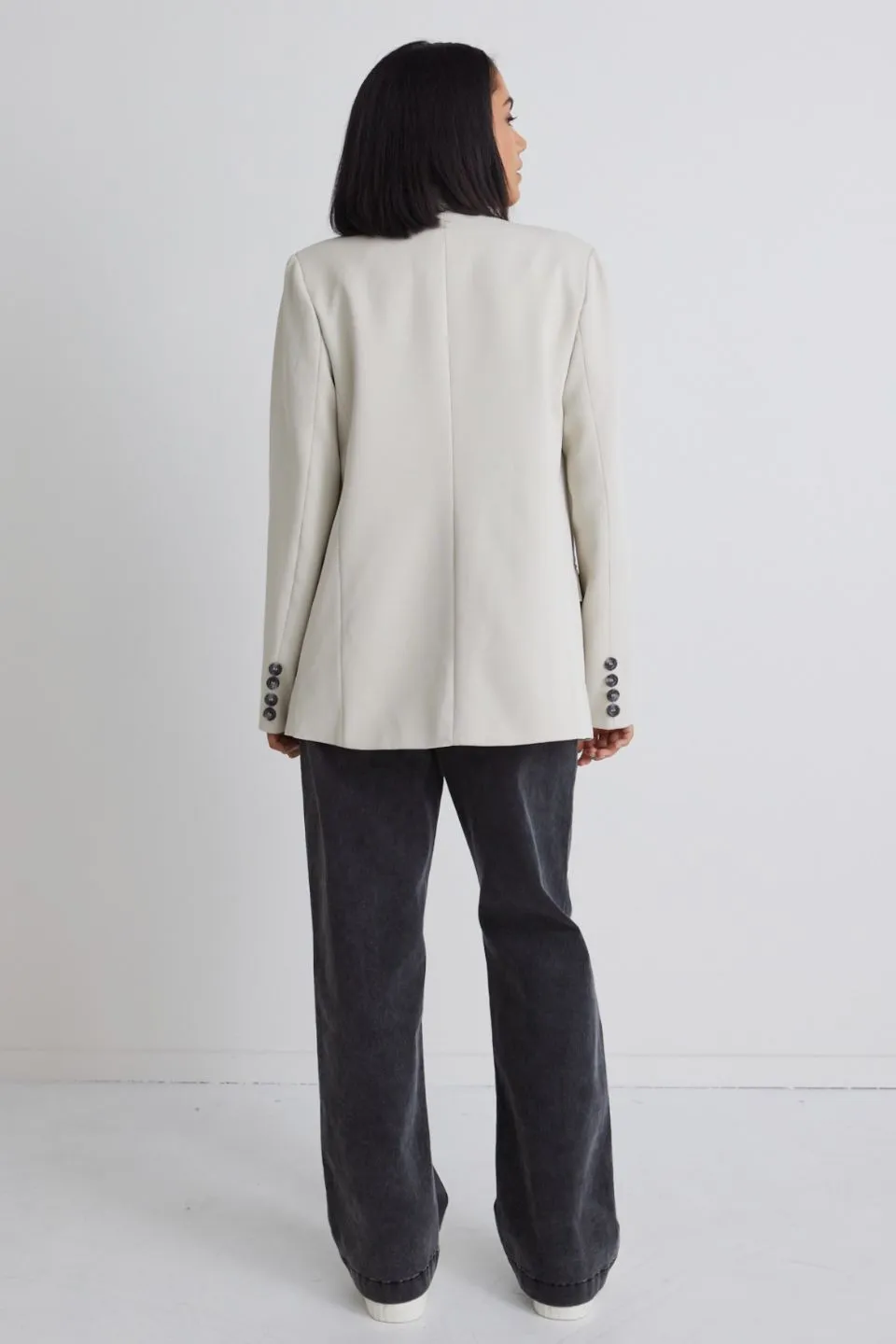 Cooper Cloud Textured Crepe Boyfriend Semi Fitted Blazer