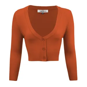 Cropped Cardigan - Clay Orange