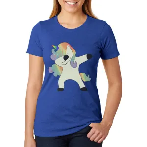 Dabbing Unicorn Juniors Soft Heather T Shirt