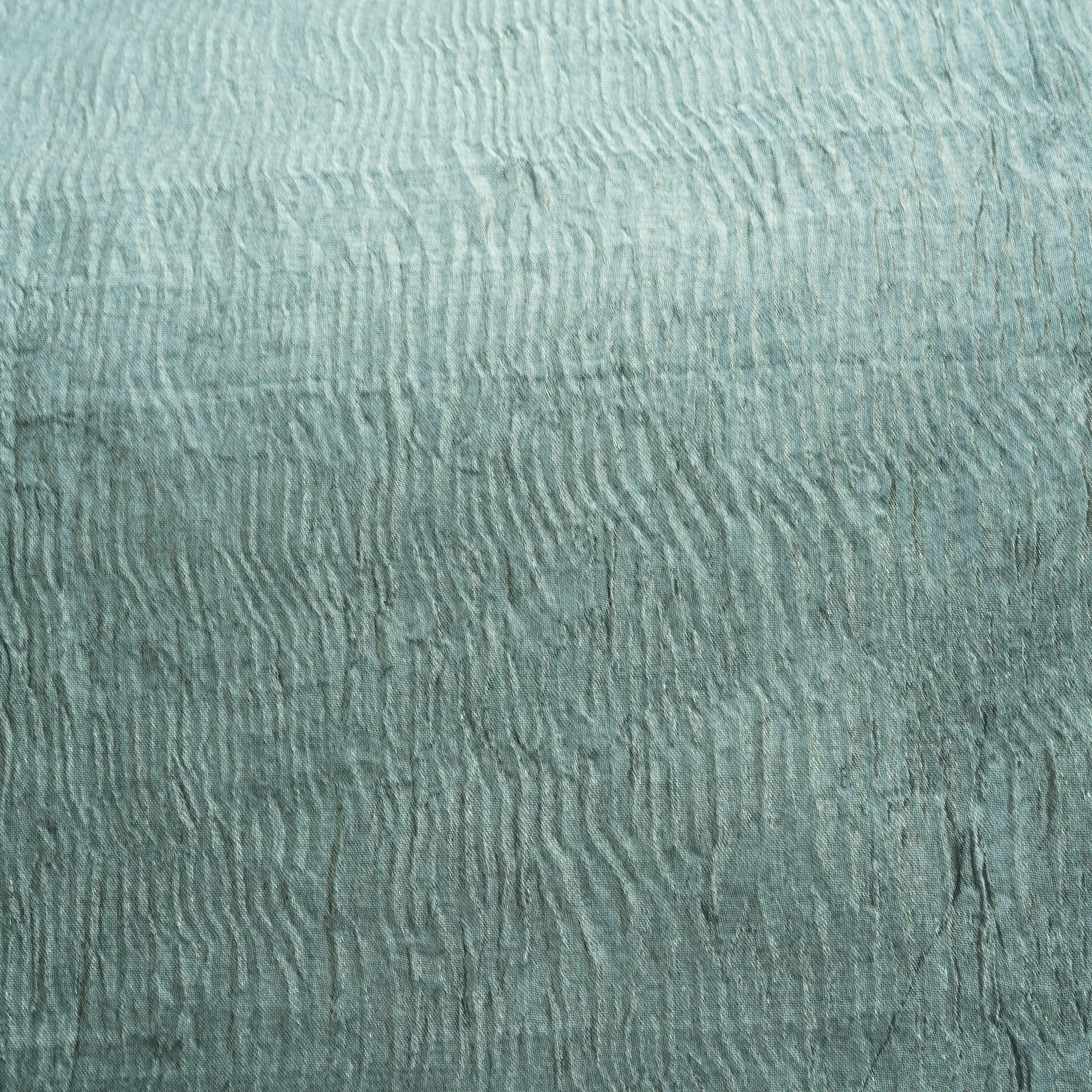 Dark Grey Solid Shimmer Crushed Tissue Fabric