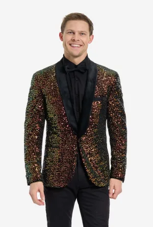 Dinner Jacket - Amber Sequins