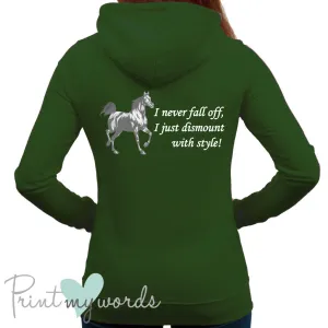 Dismount With Style Funny Equestrian Hoodie