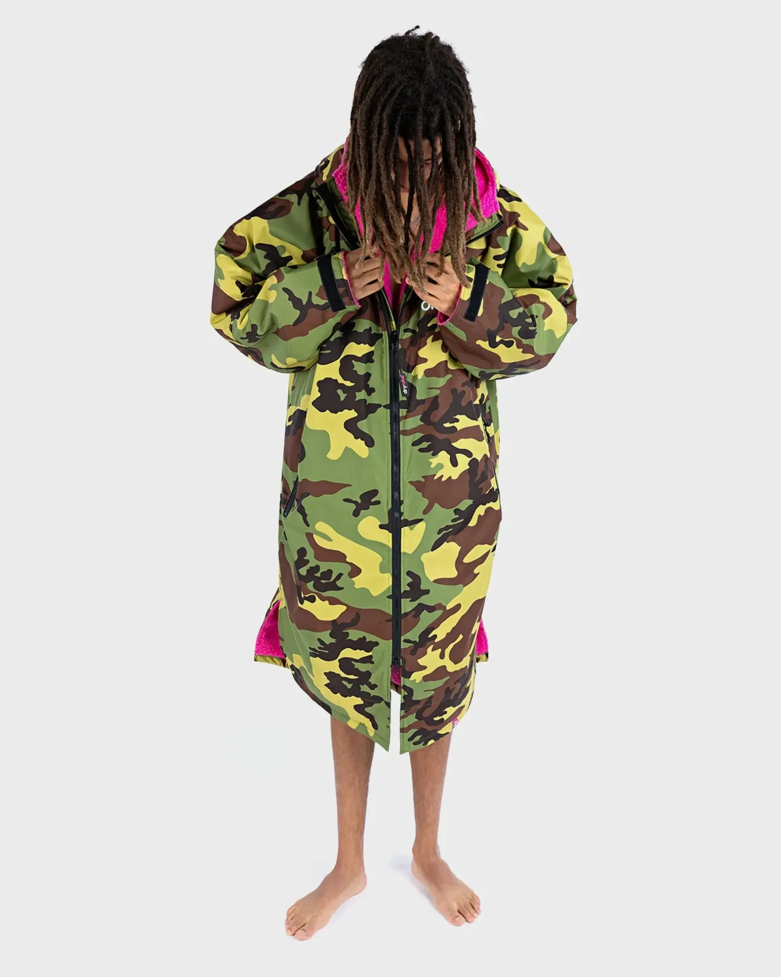 dryrobe Advance Long Sleeve - Camo/Pink