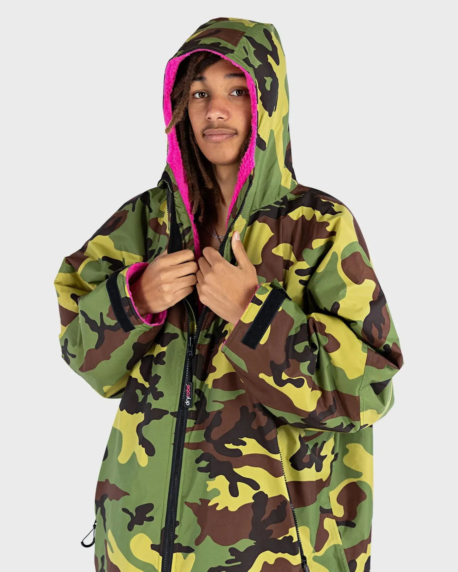 dryrobe Advance Long Sleeve - Camo/Pink