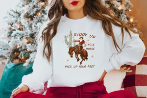 Giddy Up Jingle Horse Christmas Hoodie