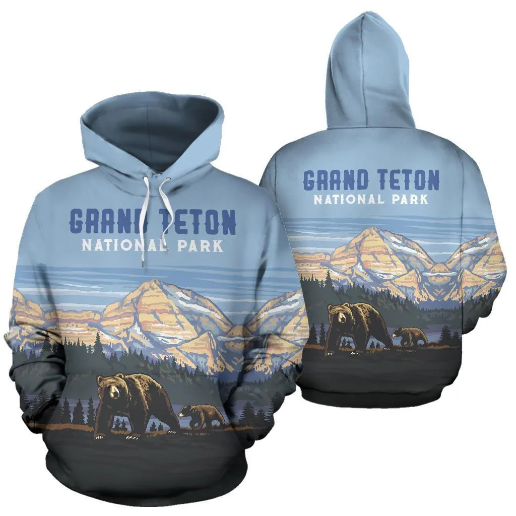 Grand Teton All Over Print Hoodie - BN14