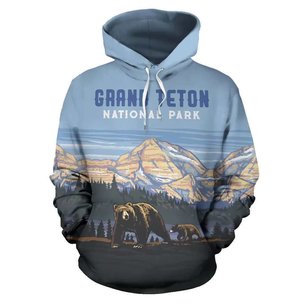 Grand Teton All Over Print Hoodie - BN14