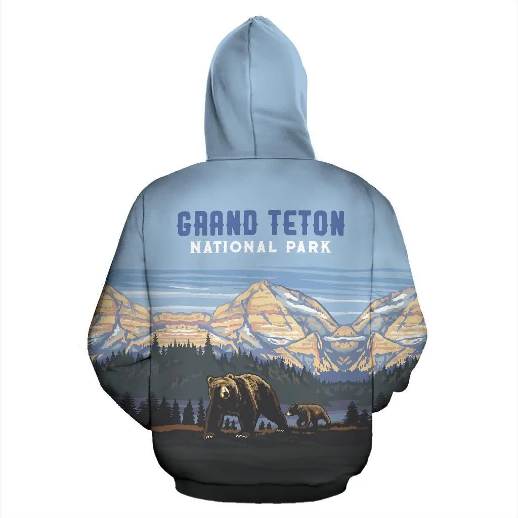 Grand Teton All Over Print Hoodie - BN14