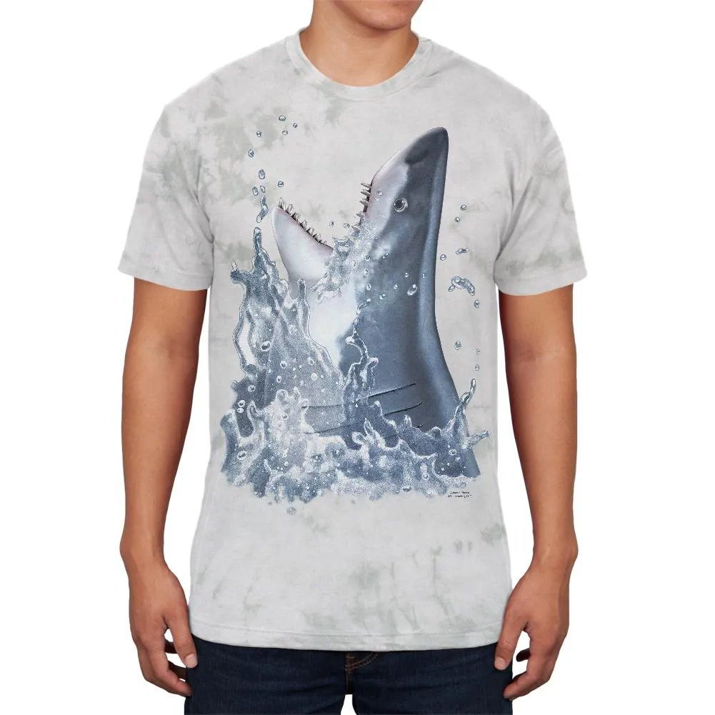 Great White Breaching Mens Soft T Shirt