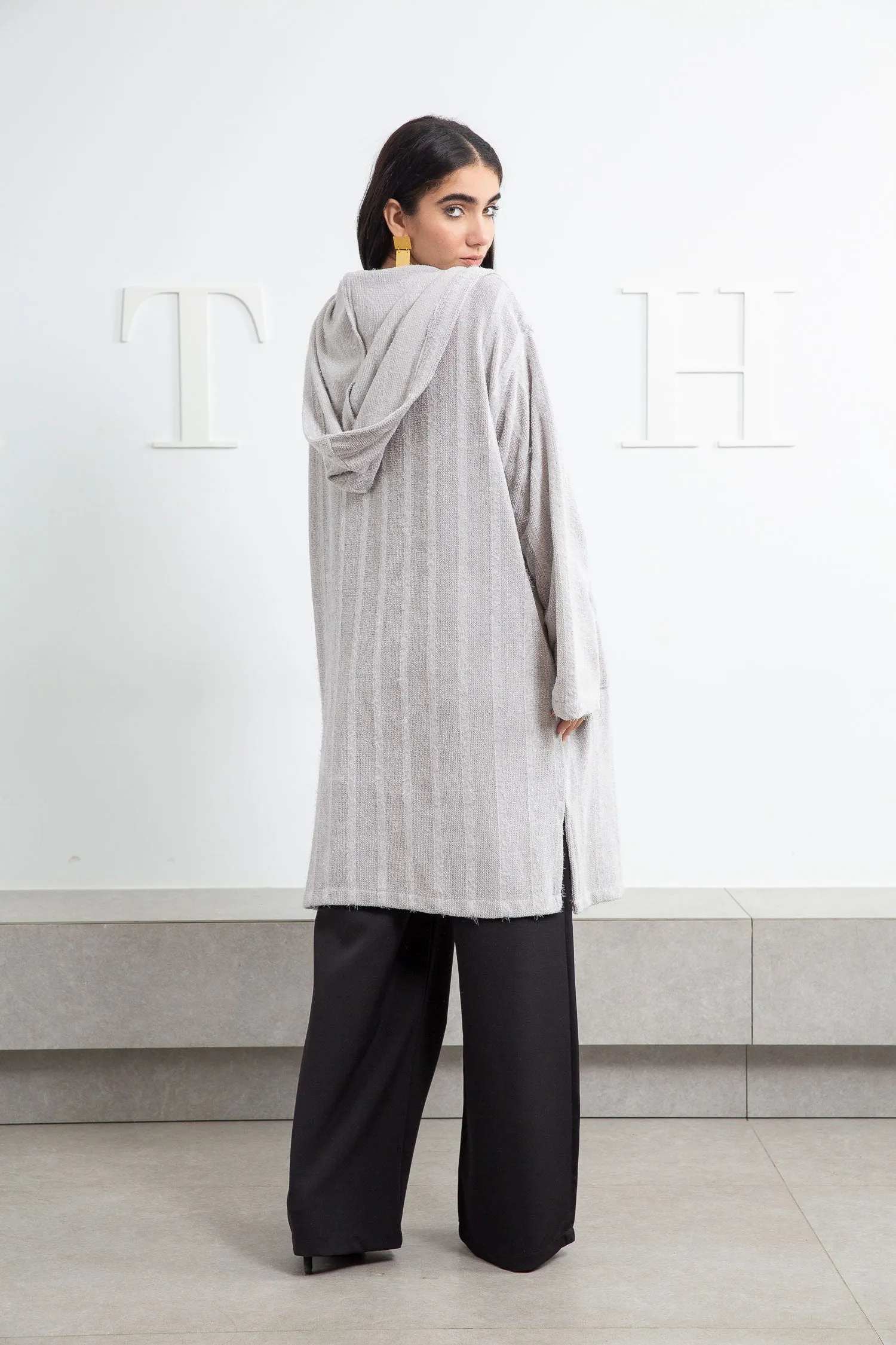 Grey Knit Cardigan - Zola