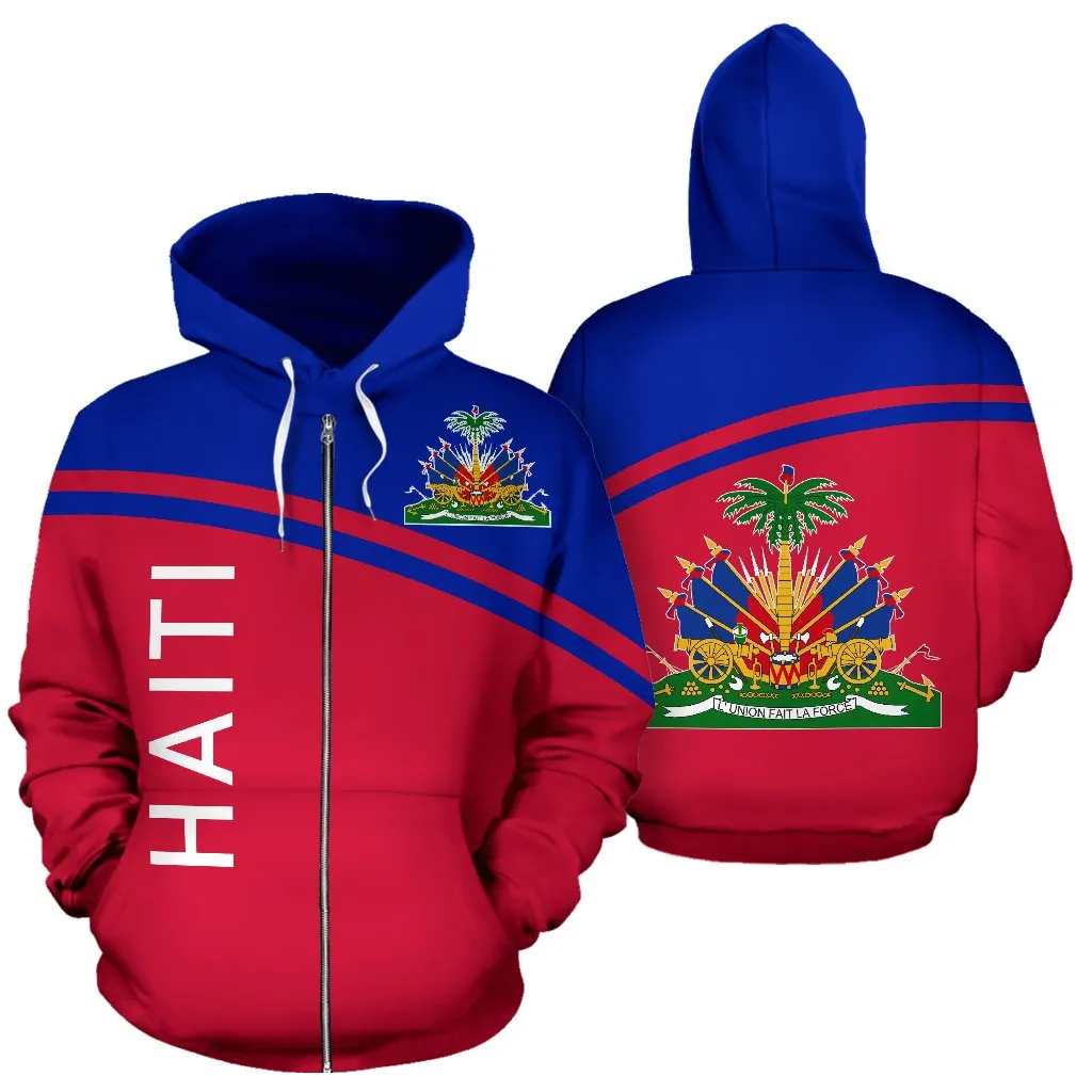 Haiti All Over Zip-Up Hoodie - Curve Version - Bn04