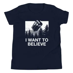 I Want To Believe Tardis Kid's Youth Tee