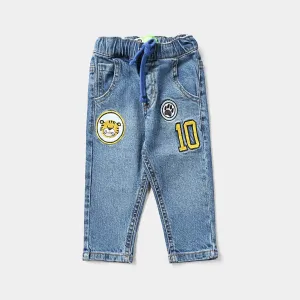 Infant Boys Denim Stretch Denim Pant Tiger-Ice Blue