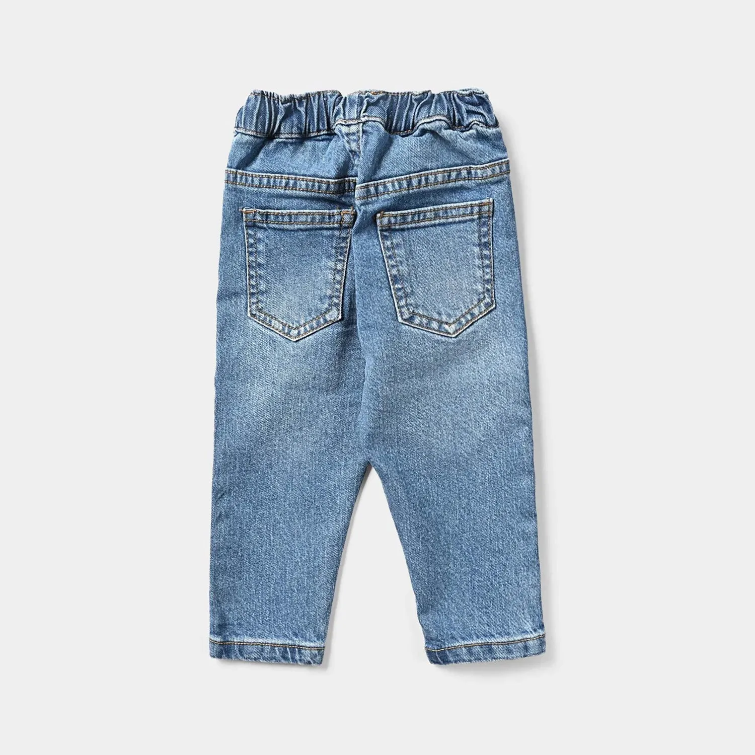 Infant Boys Denim Stretch Denim Pant Tiger-Ice Blue