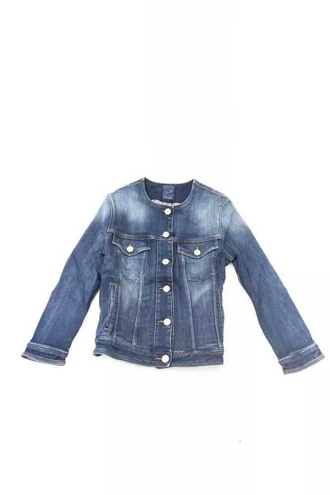 Jacob Cohen Blue Cotton Women Jacket