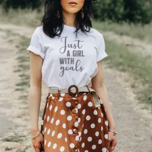 Just A Girl With Goals Graphic T-Shirt - IN144