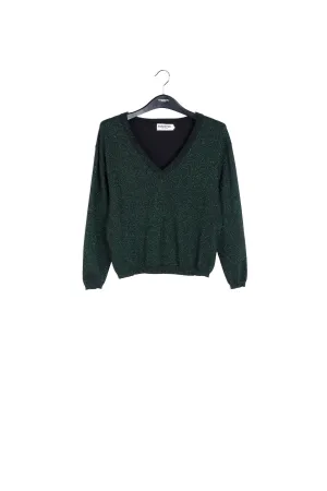 Lurex plaited sweater