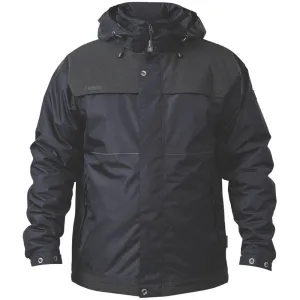 Mens Jacket Waterproof Black Breathable Padded Pockets Hooded Zipped XXL