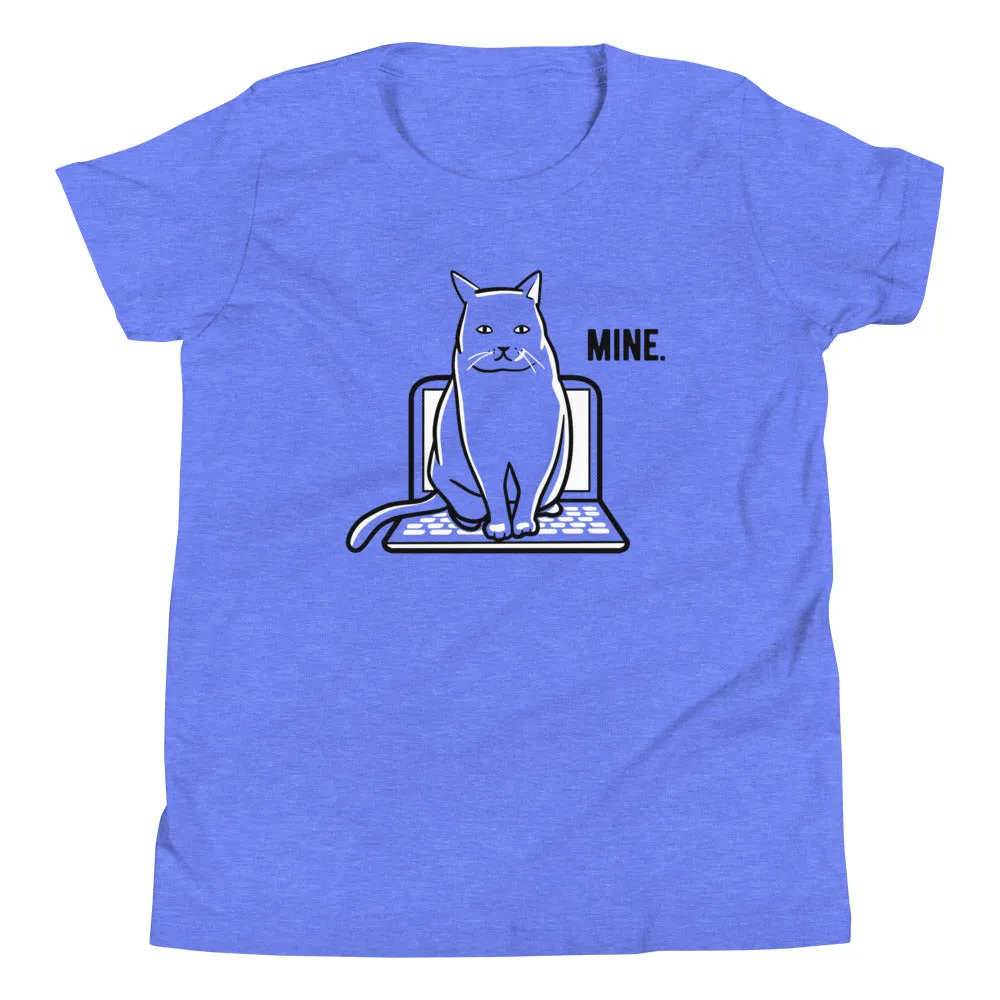 Mine Computer Cat Kid's Youth Tee