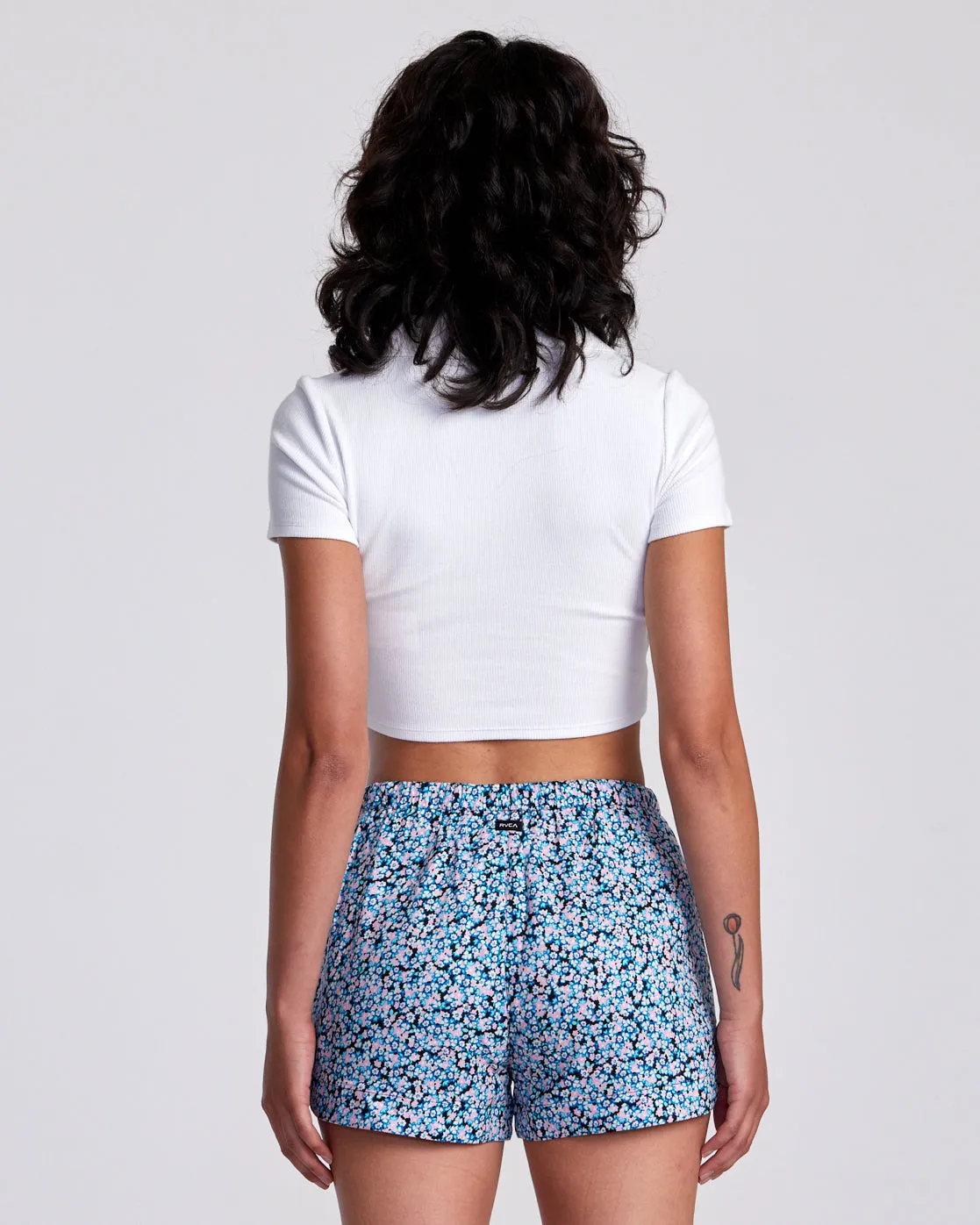 New Yume Printed Casual Shorts - Black Floral