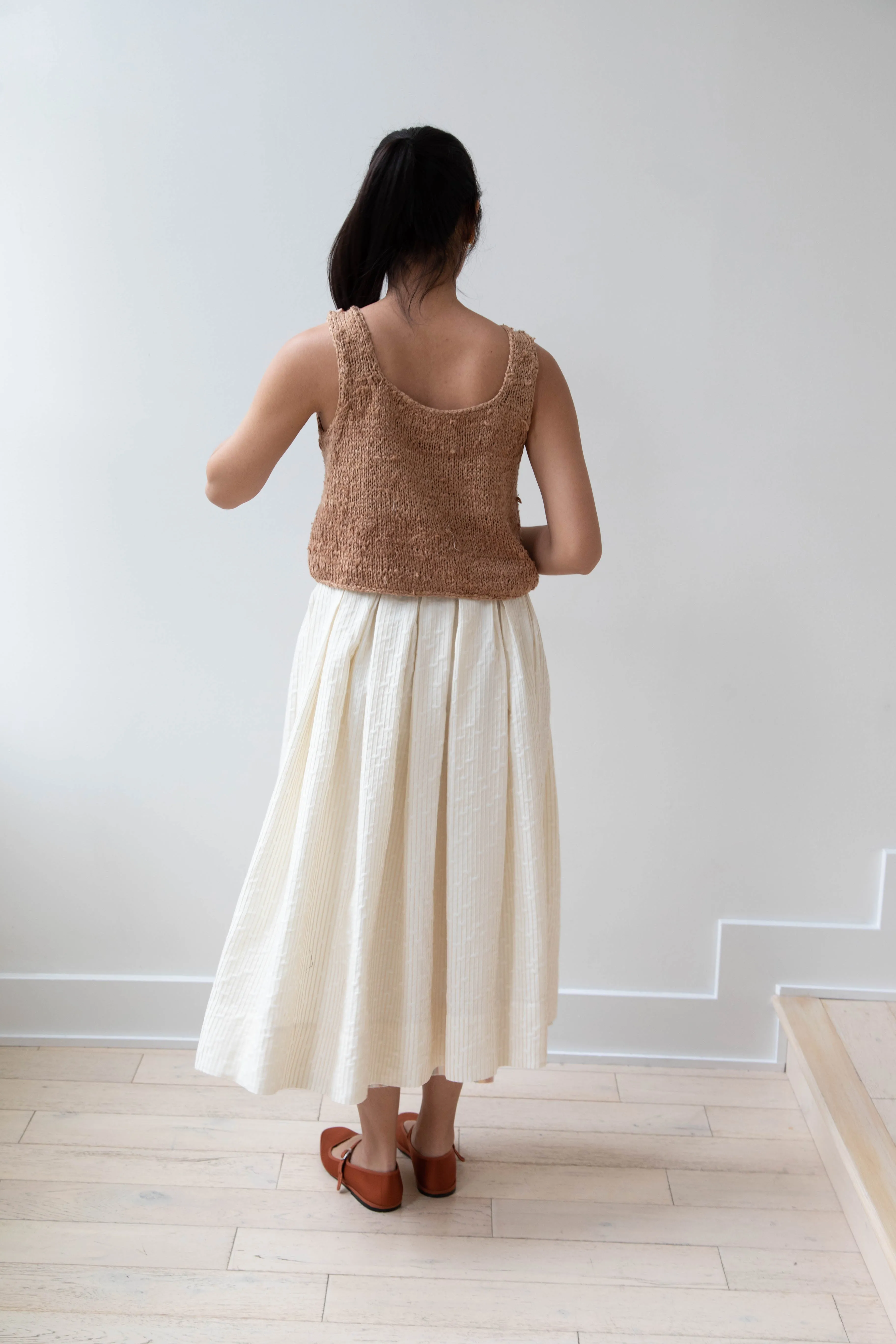 Nitto | Hand Knit Guache Vest in Caramel Silk