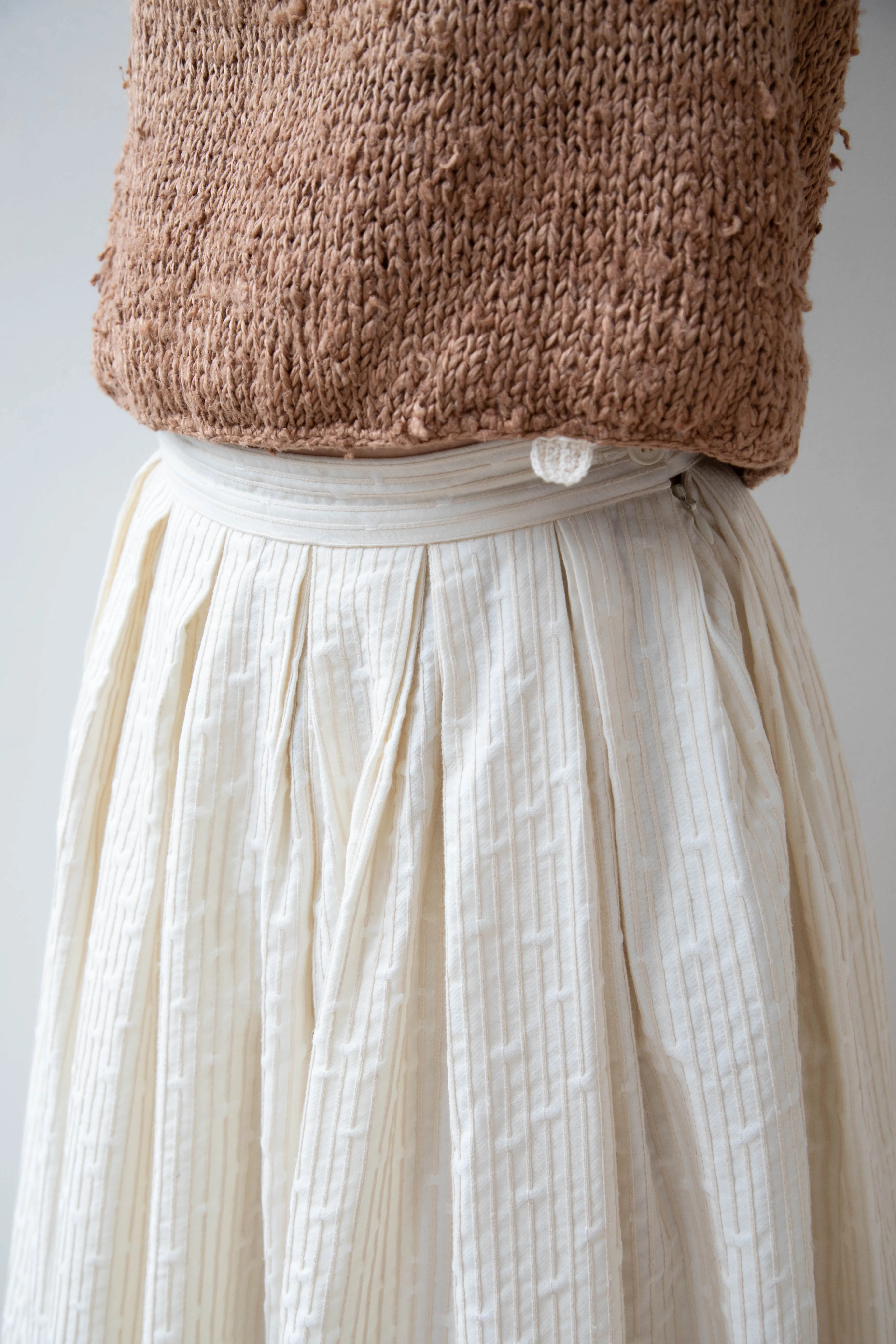 Nitto | Hand Knit Guache Vest in Caramel Silk