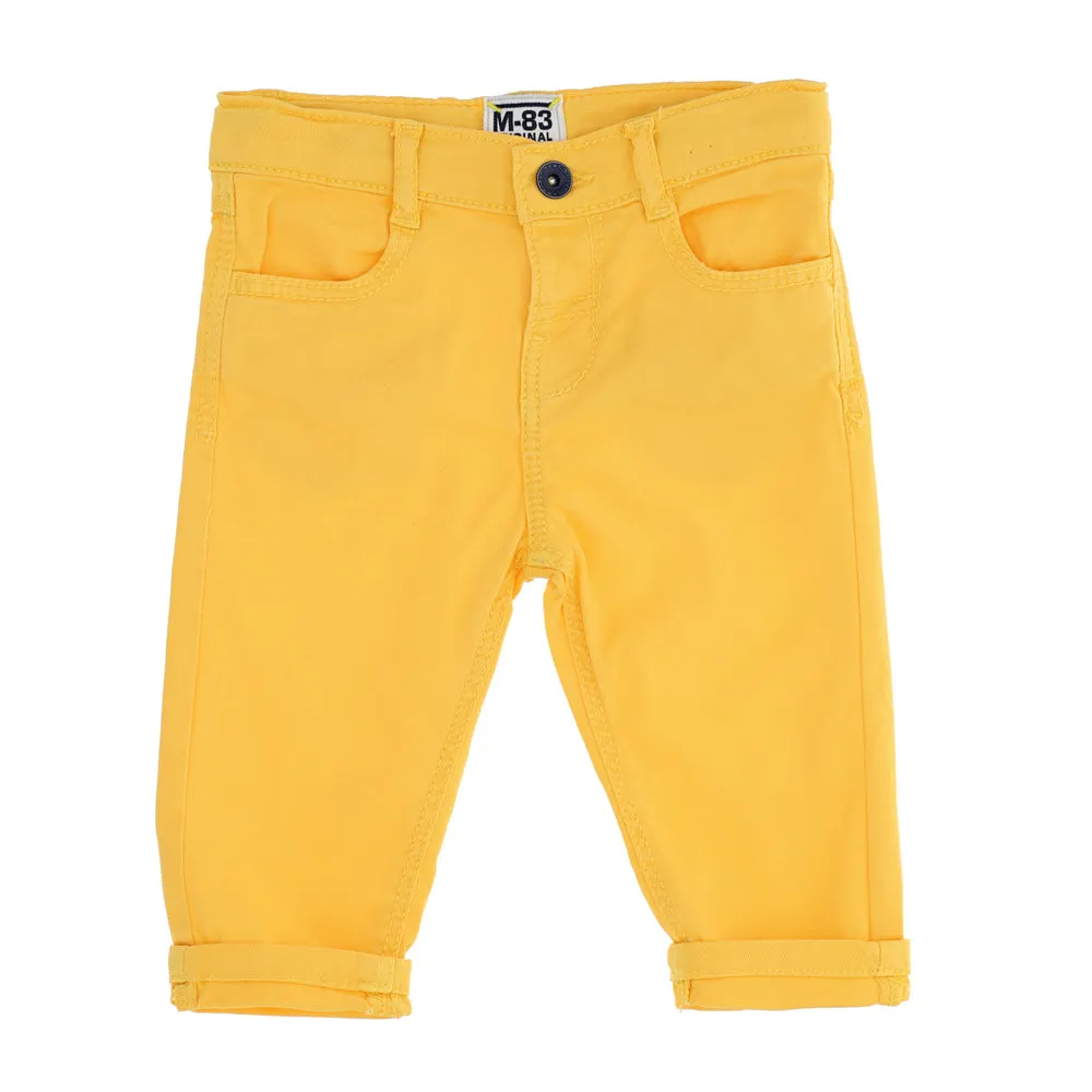 OM M83 Slim fit Stretchable Yellow Pant 1293