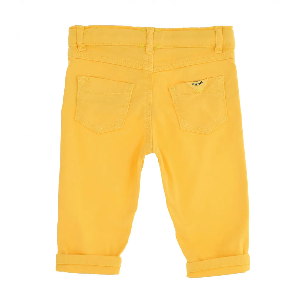 OM M83 Slim fit Stretchable Yellow Pant 1293