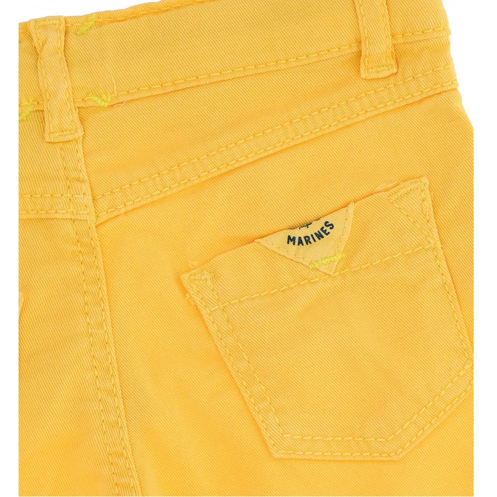 OM M83 Slim fit Stretchable Yellow Pant 1293