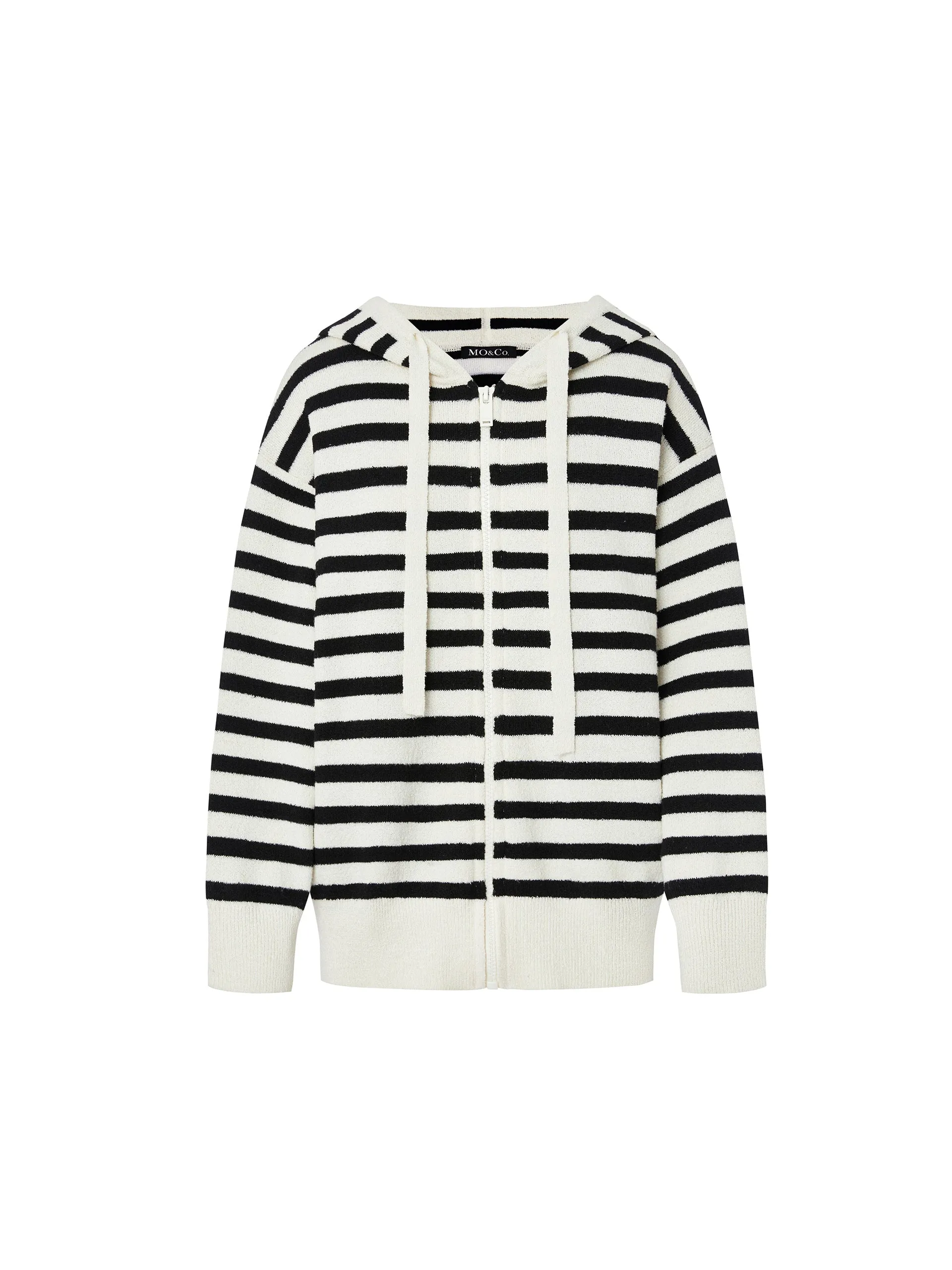 Oversized Striped Jacket with Hooded