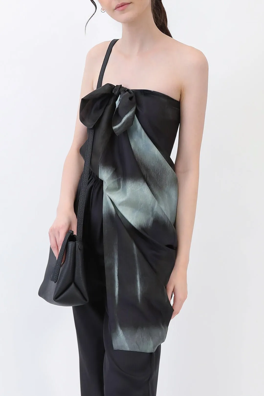 PAREO SKIRT IN HAND-DYED SILK IN NIGHT SHADOW