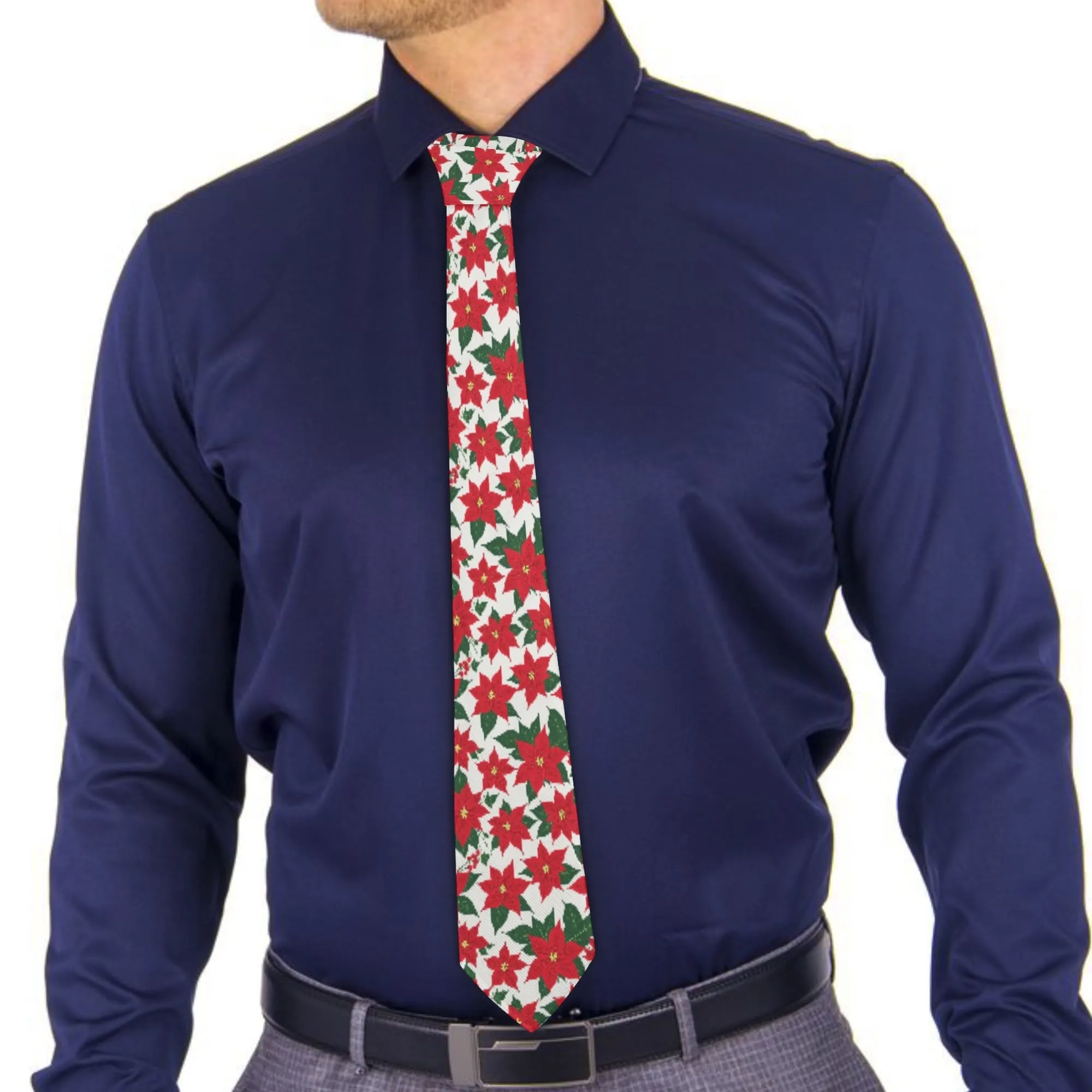 Poinsettia Floral Necktie