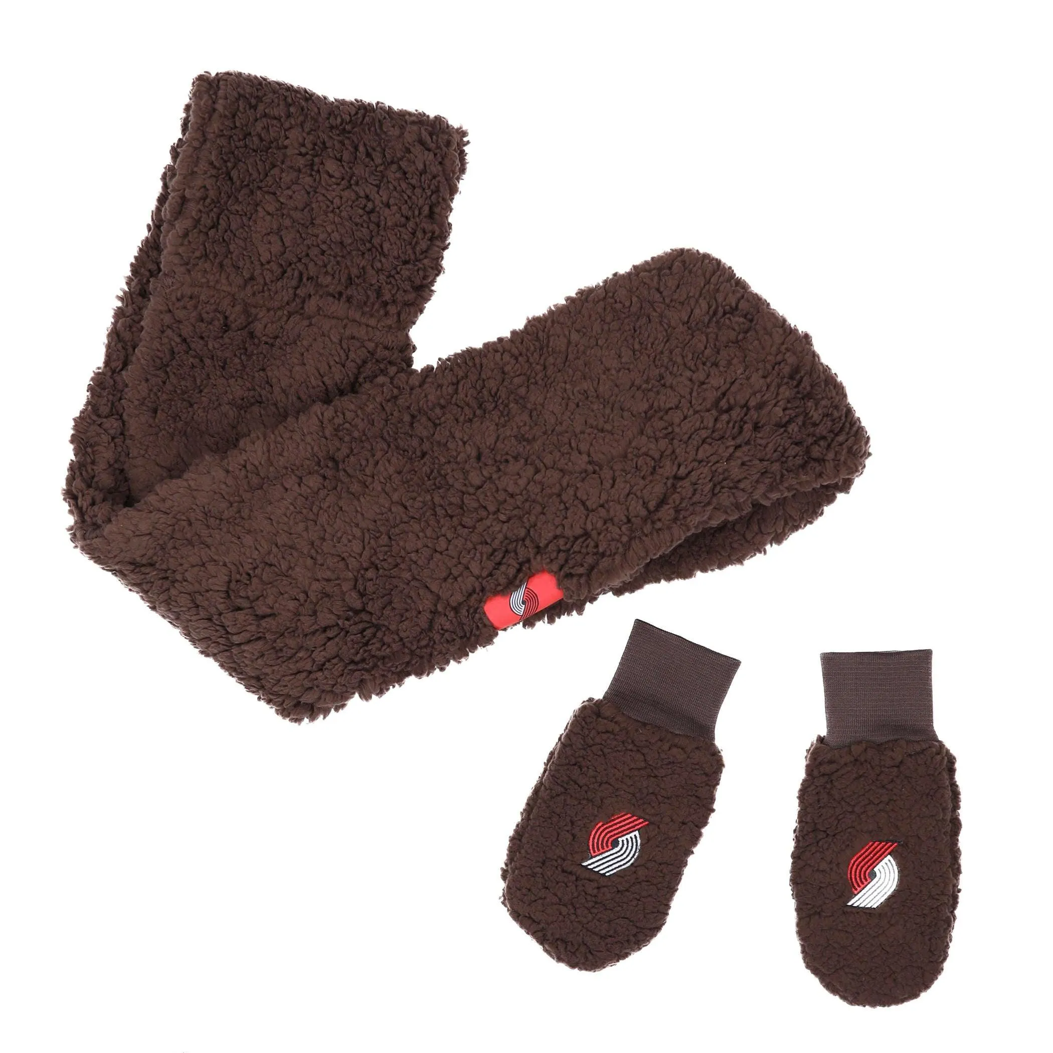 Portland Trail Blazers Brown Women's Sherpa Mittens