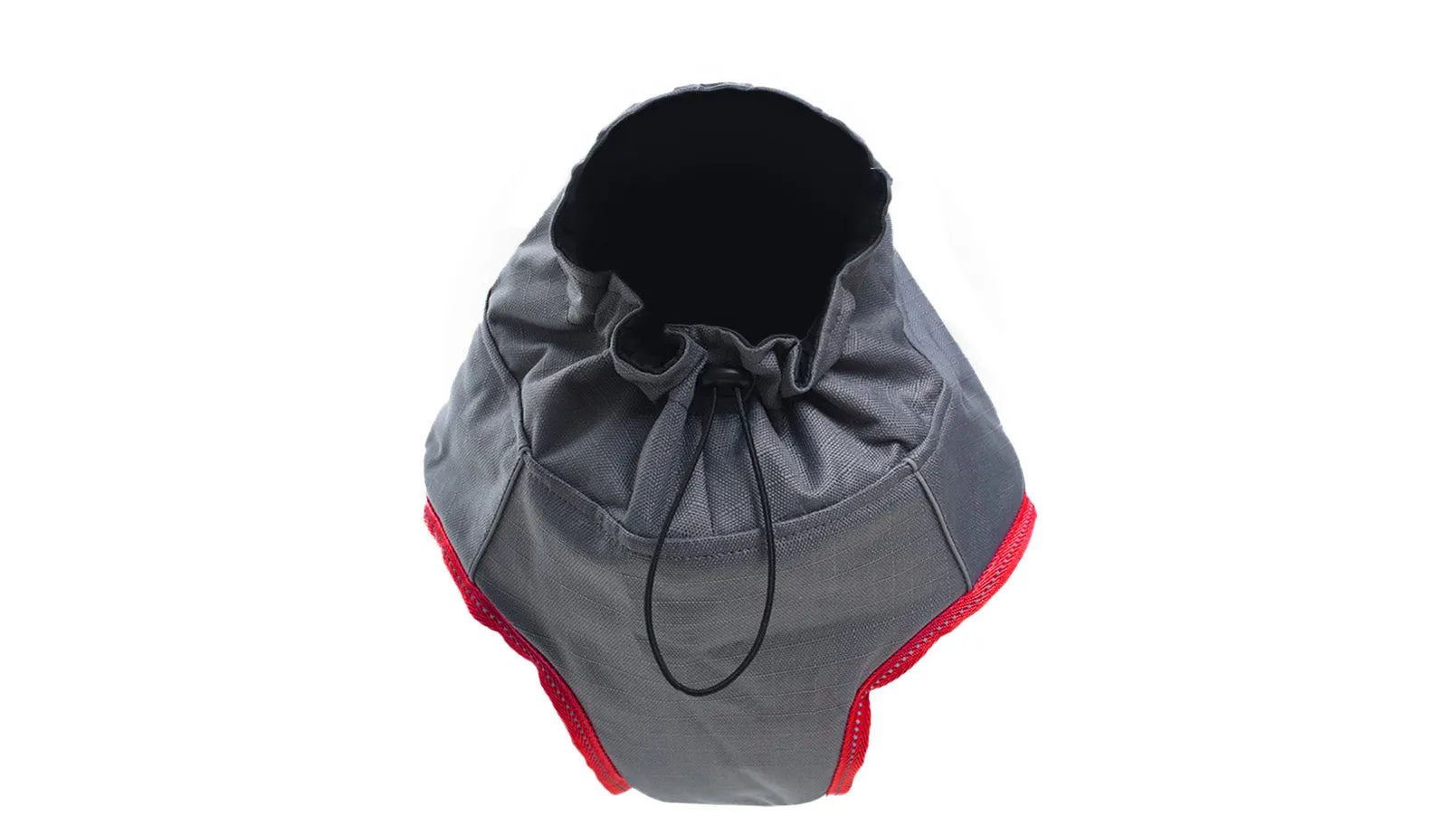 Red  Dark Grey Himalaya Dog Coat with 200 GSM Padding - Flat