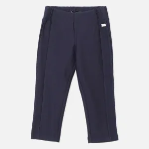 Regular Fit Solid Casual Trousers- Blue,Black & White