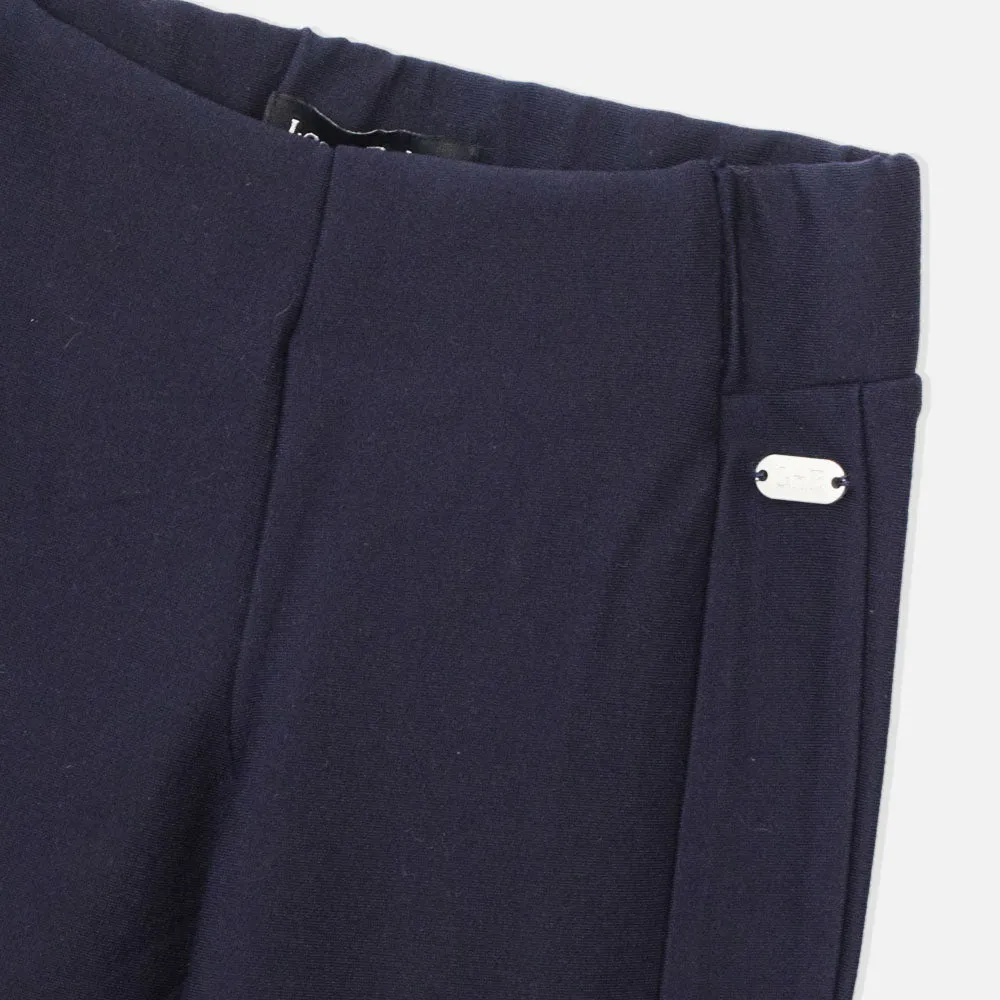 Regular Fit Solid Casual Trousers- Blue,Black & White