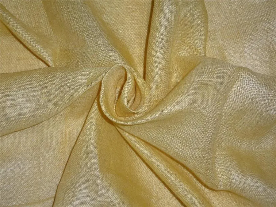 Sheer Gauze Linen--yellow Thin Transparent Linen Fabric 58&quot;