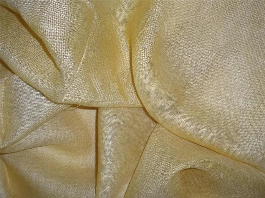 Sheer Gauze Linen--yellow Thin Transparent Linen Fabric 58&quot;